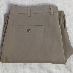 Lauren Ralph Lauren Dress Pants Mens 36x30 Brown Classic Cuffed Pleated Preppy